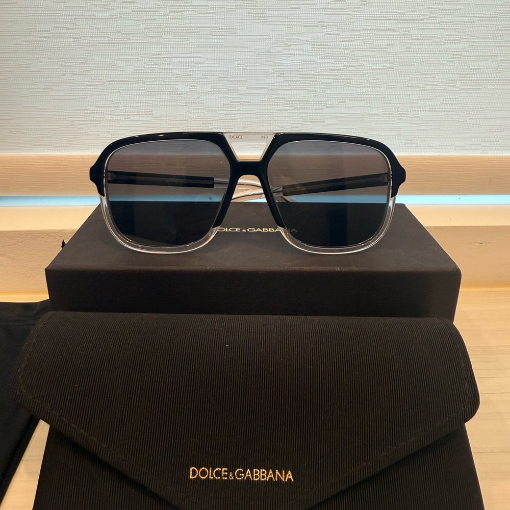 Dolce & Gabbana Black Aviator Glasses